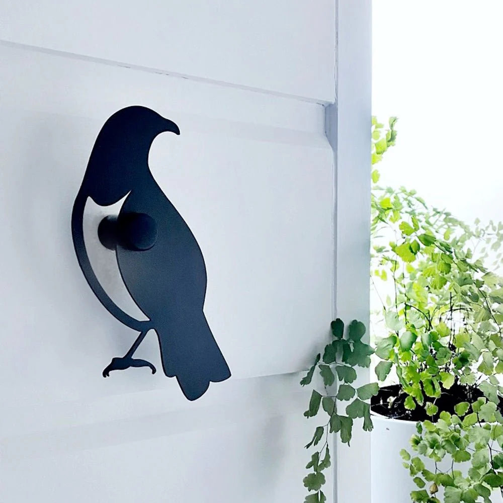 Outdoor  Single Bird Wall Hook - BLACK