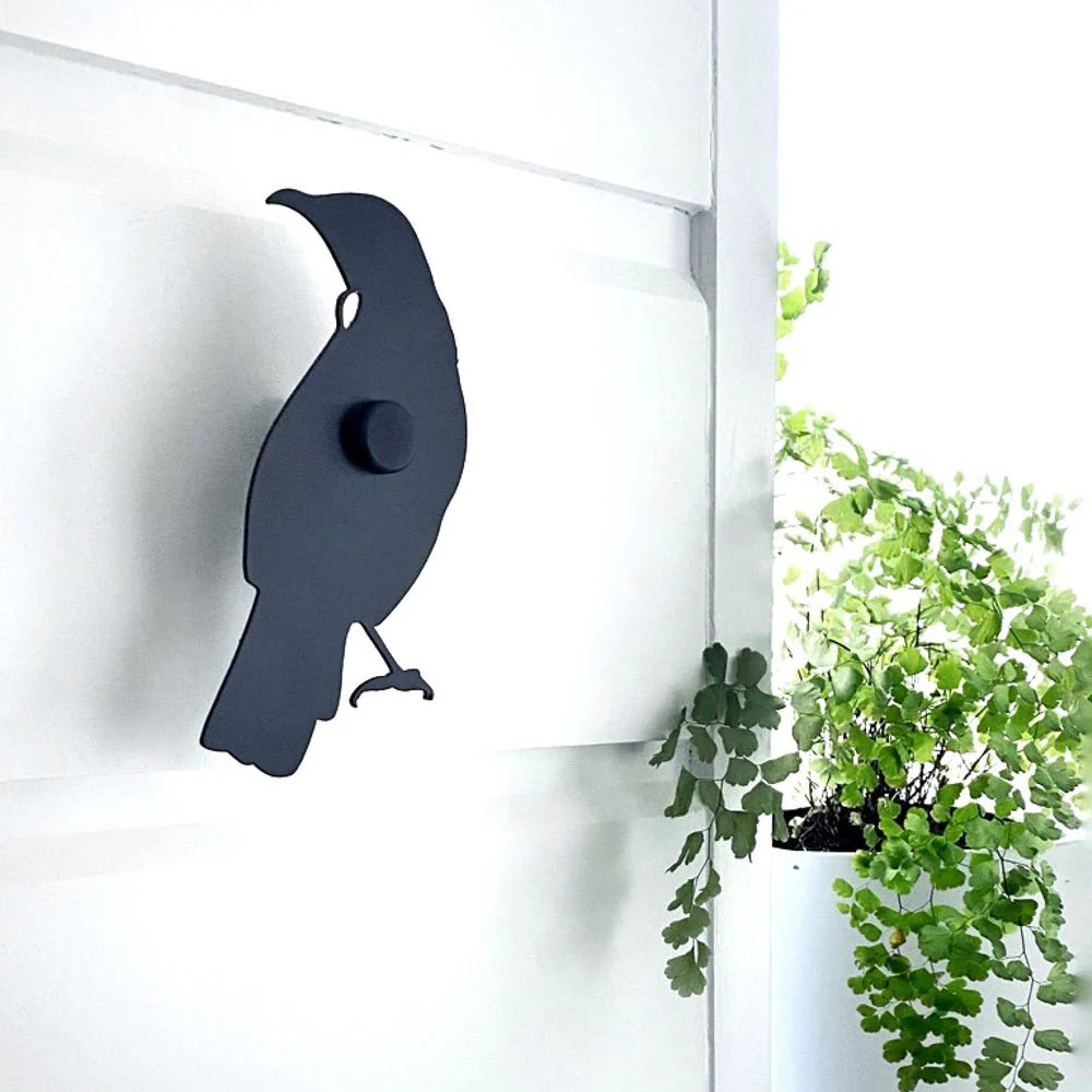 Outdoor  Single Bird Wall Hook - BLACK