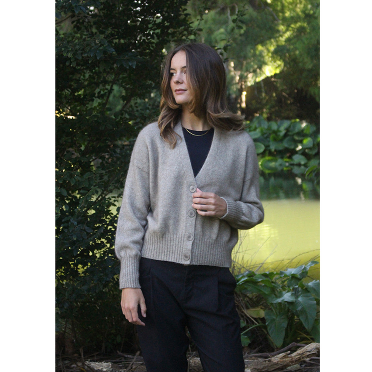 Lothlorian Prime V-Neck Cardigan - Possum Merino 9787