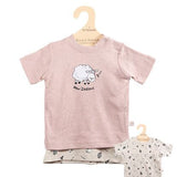 Baby T shirt Set Blush and Cream