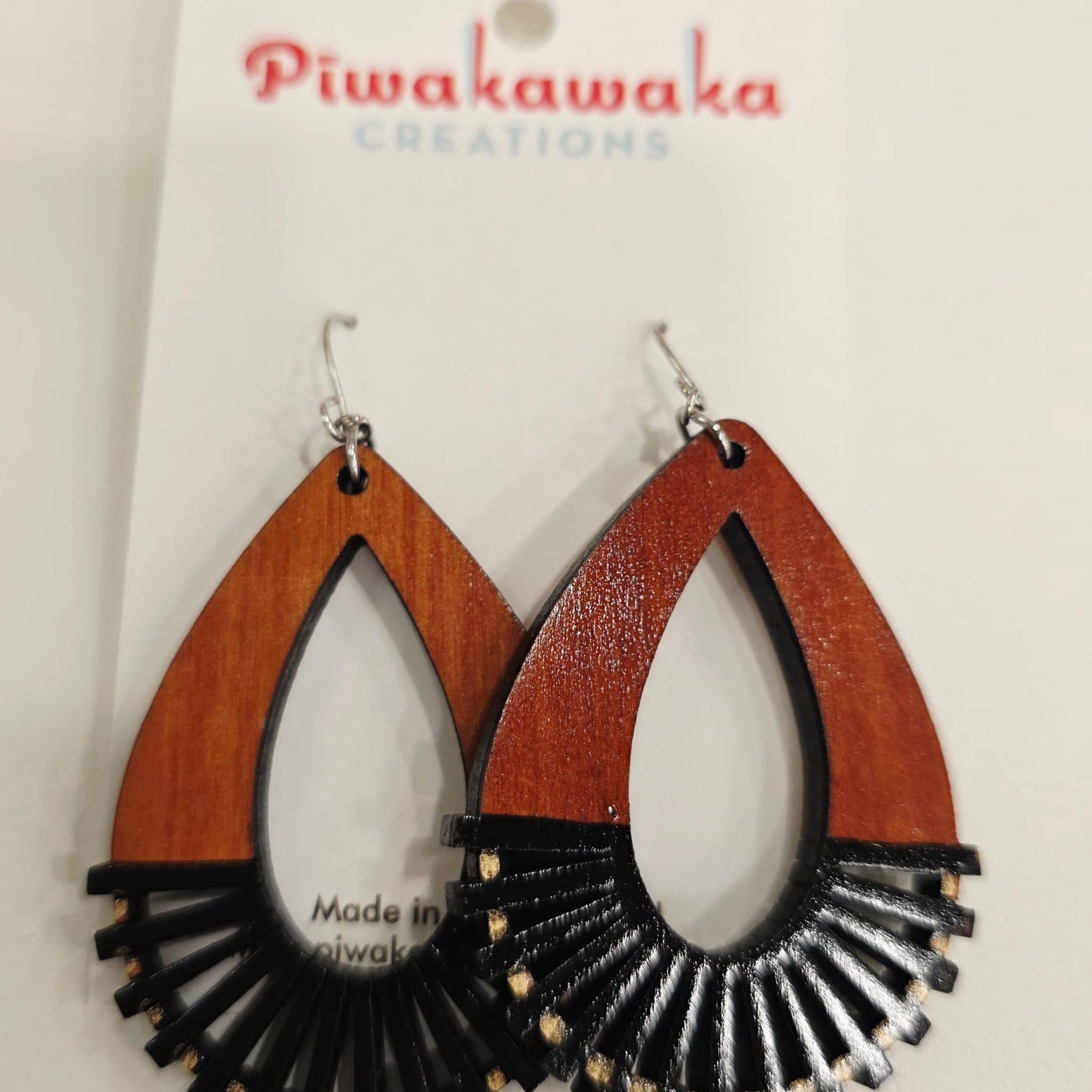 Rimu Veneer Hand Made Earrings