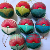 Pohutukawa Felt Bauble Christmas Decoration - Preorder
