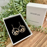 Ataahua Rose Gold Drop Native Birds In Circle