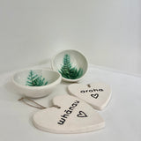 Michelle Bow White Sand Heart - Black Imprint