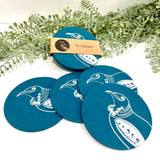Set of 4 Eco Felt Coasters - Jo Luping Design