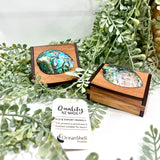 PAUA GEM ON RIMU BOX