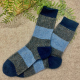 Noble Wilde Possum Merino Hoop Socks