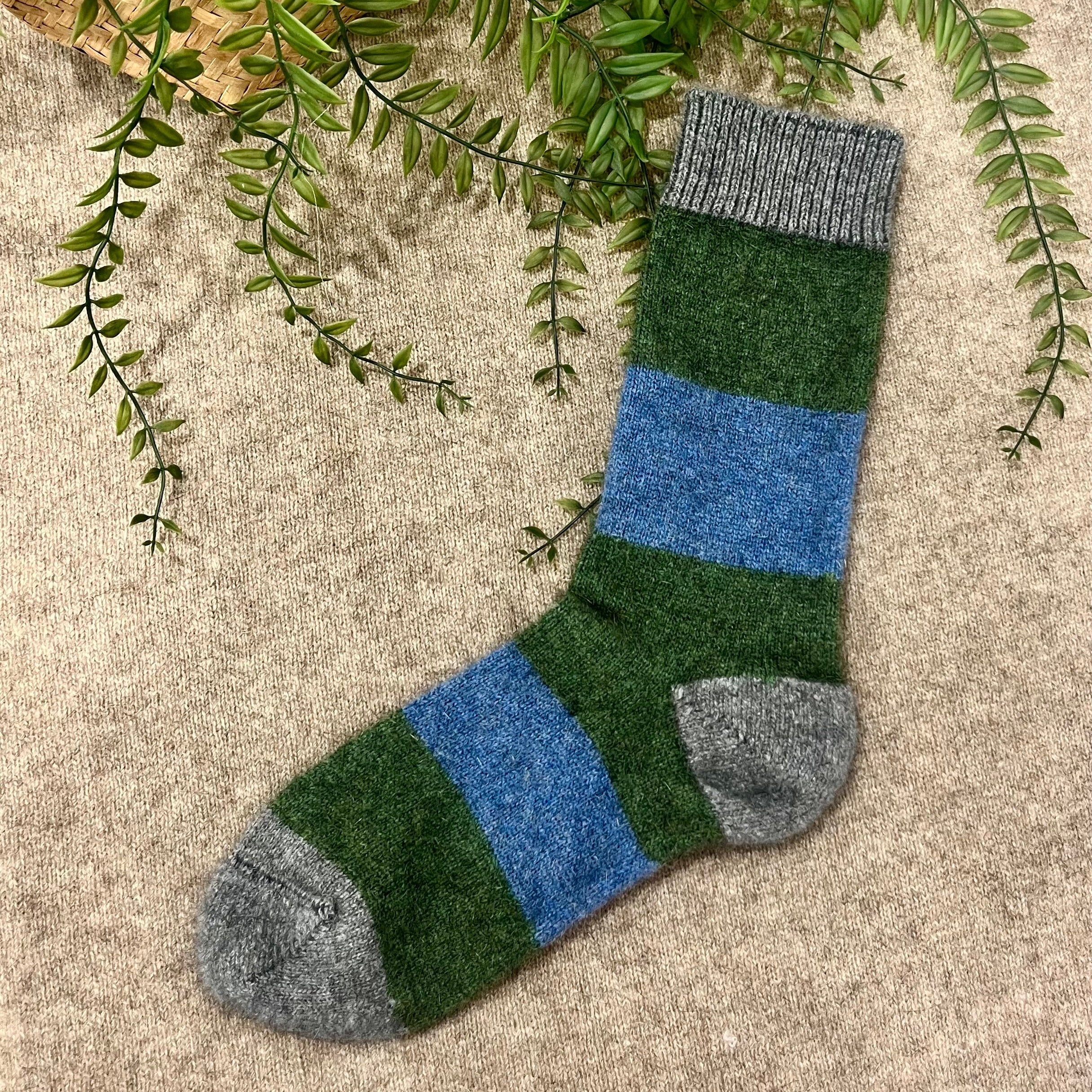 Noble Wilde Possum Merino Hoop Socks