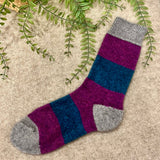 Noble Wilde Possum Merino Hoop Socks