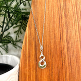 Moreton 3 Pounamu Stone Double Twist Pendant 87JPQT