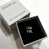 Ataahua Adjustable Leaves Wrap Around Silver Ring