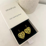 Ataahua Gold Heart Drop Earring Koru Design