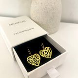Ataahua Gold Heart Drop Earring Koru Design