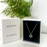 Ataahua Silver Wave In Circle Necklace