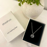 Ataahua Silver Wave In Circle Necklace
