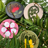 Native Christmas Set Of 4 Ceramic Decorations