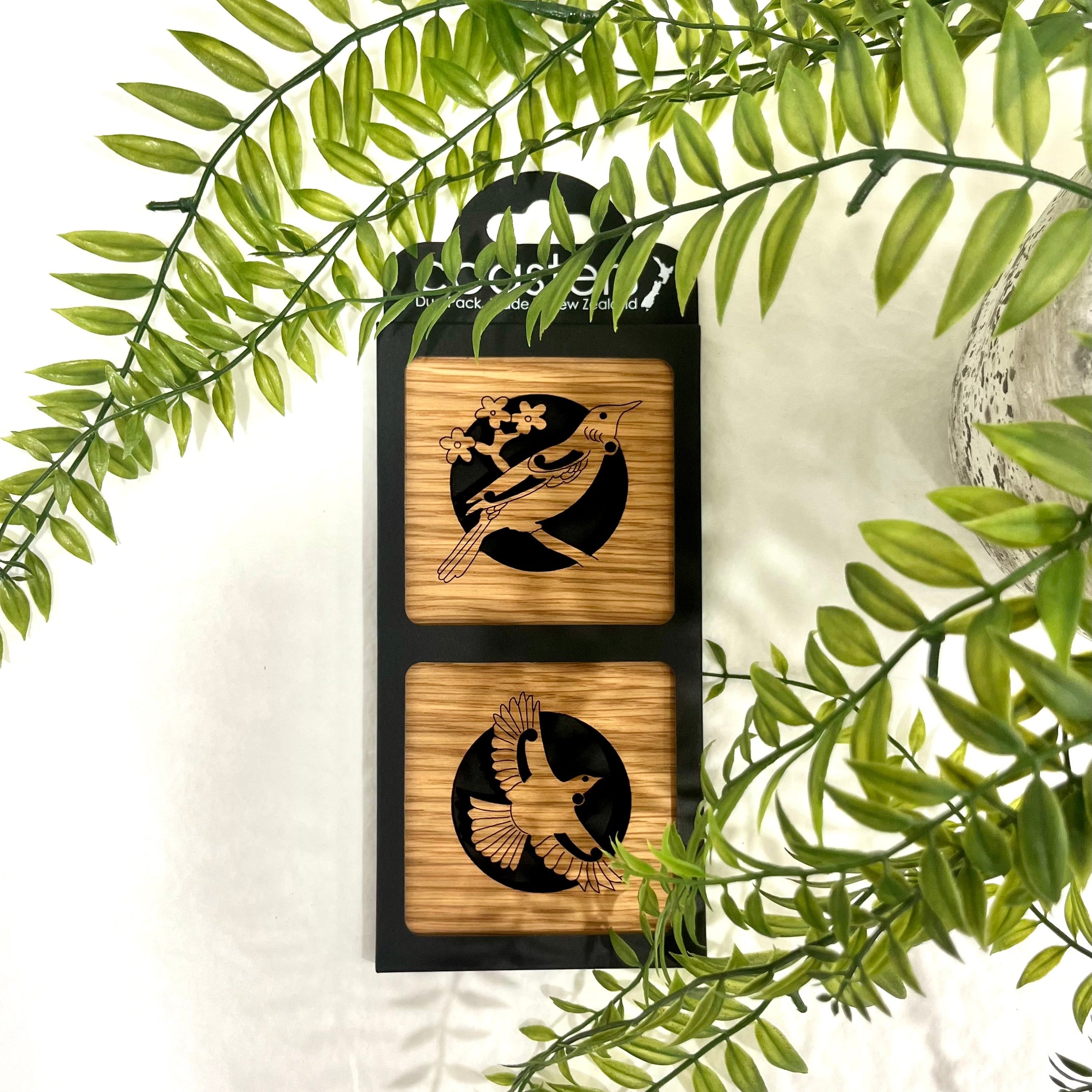 Ian Blackwell Oak Coaster Set of Two