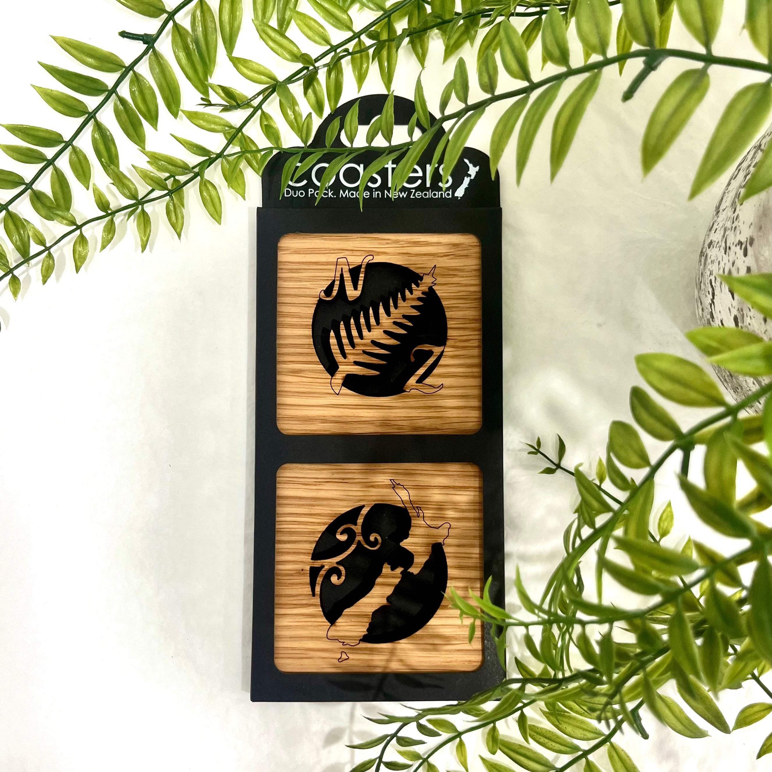 Ian Blackwell Oak Coaster Set of Two