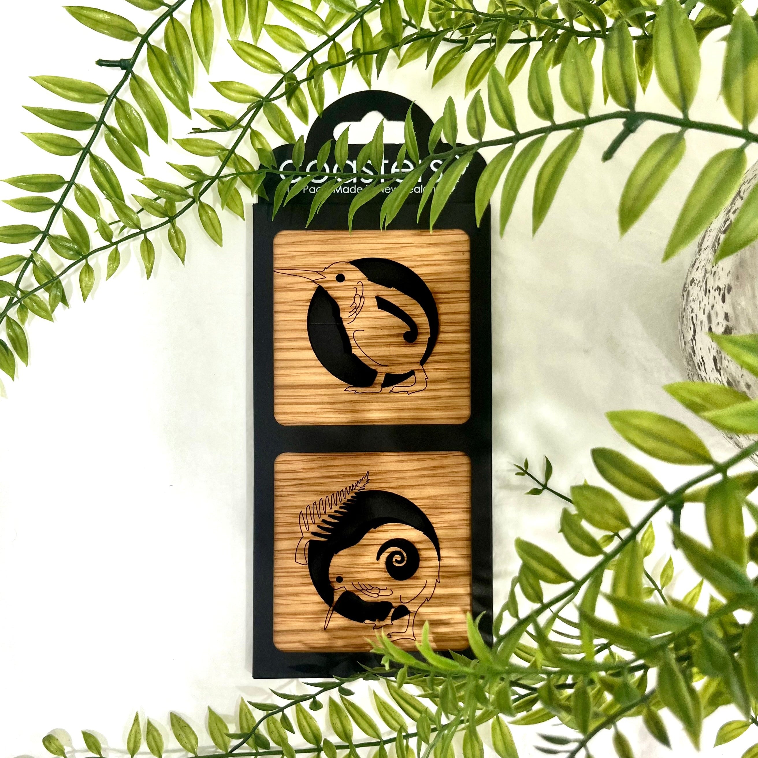 Ian Blackwell Oak Coaster Set of Two