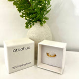 Ataahua Gold Leaves Band Thick Fine Ring
