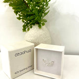 Ataahua Silver Sparkly Fern Wrap Adjustable Ring