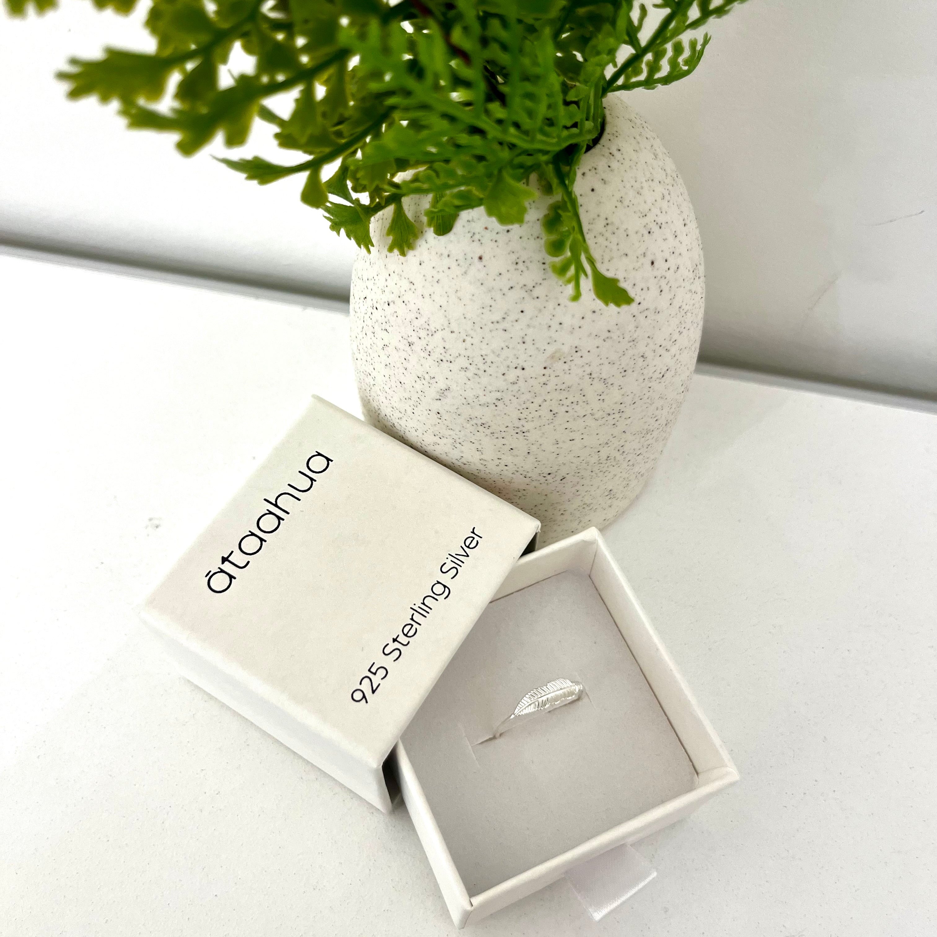 Ataahua Silver Fern Band Ring