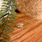 Ataahua Adjustable Leaves Wrap Around Silver Ring