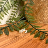 Ataahua Silver Sparkly Fern Wrap Adjustable Ring