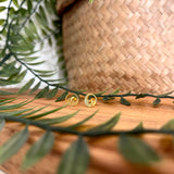 Ataahua  Round Gold Wave Studs