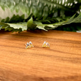 Ataahua Gold And Silver Snow Capped Studs