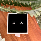 Ataahua Silver Whales Tail Studs