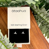 Ataahua Silver Whales Tail Studs