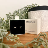 Ataahua Silver Whales Tail Studs