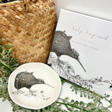 Katy Hayward Trinket Dish - Walking with Aroha - Brown Kiwi