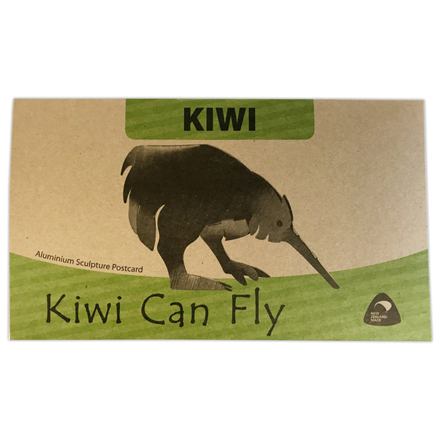 Kiwi Can Fly Postcard (sculpture)