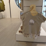Baby T shirt Set Blush and Cream