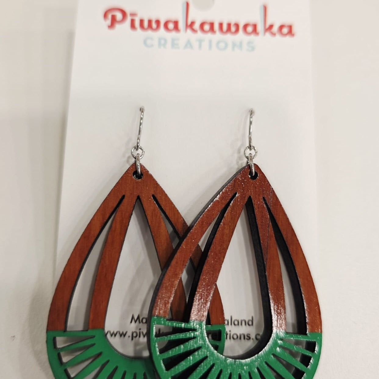 Rimu Veneer Hand Made Earrings