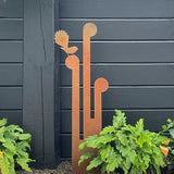 Fantail On Koru - Corten