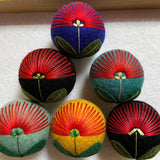 Pohutukawa Felt Bauble Christmas Decoration - Preorder