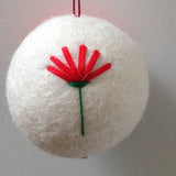 Pohutukawa Felt Bauble Christmas Decoration - Preorder