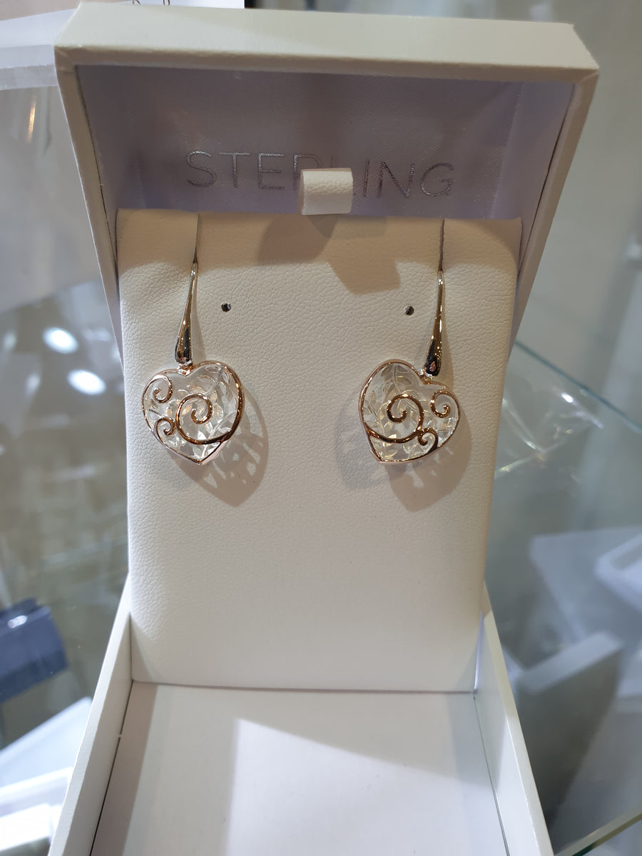 Sterling Silver Koru Basket Earrings