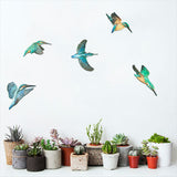 Set of 5 Aluminium Kingfishers