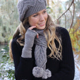 Lothlorian Cable Pom Pom Slouch Beanie