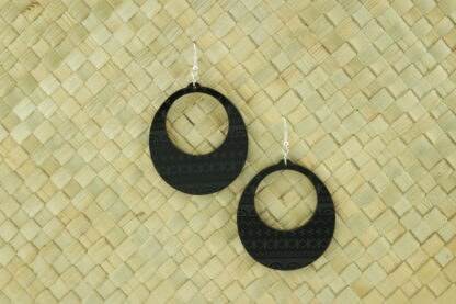 SoNZ Moko Hoop Earring in Black
